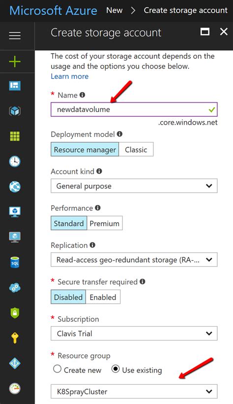 ARM Template. . Which azure resources should you deploy for the persistent storage